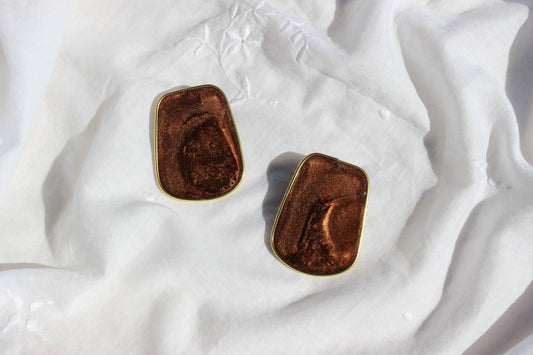 The Celia Earrings- Brown