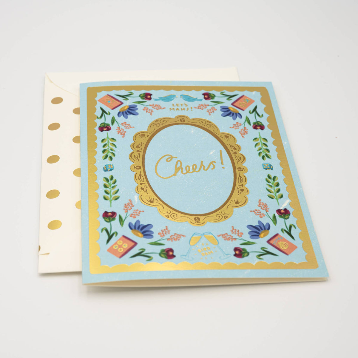 Cheers (Bird, Bam!) Mahjong Greeting Card