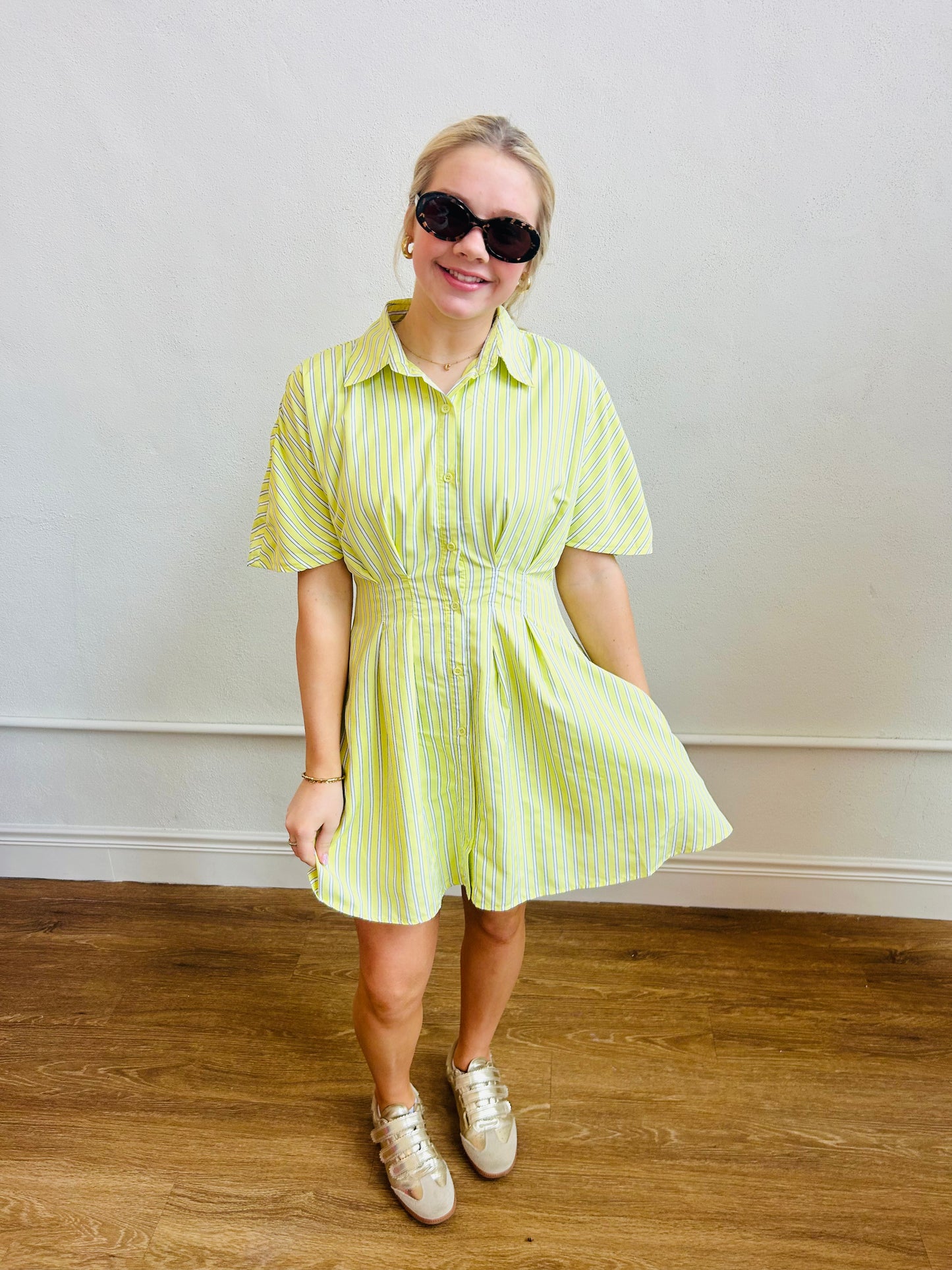 The Robin Belted Dress- Yellow