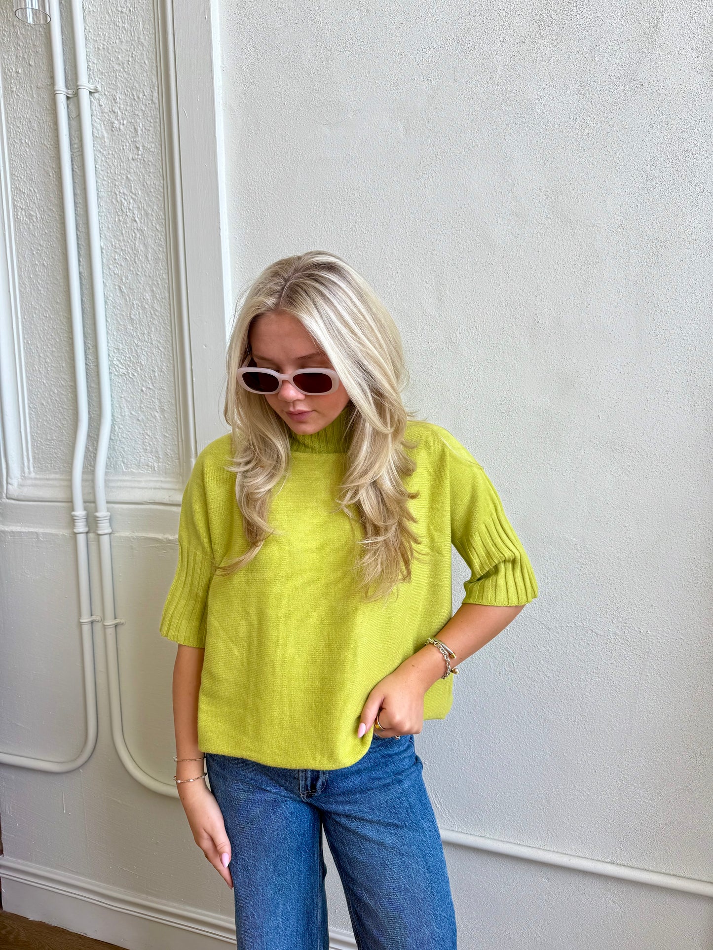The Maple Sweater - Lime