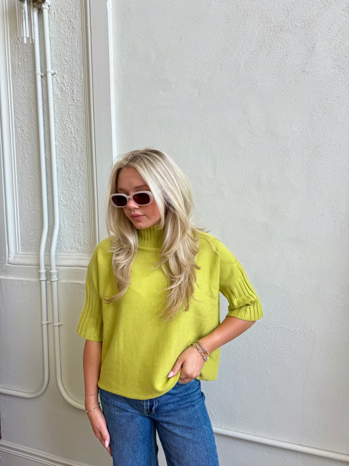 The Maple Sweater - Lime