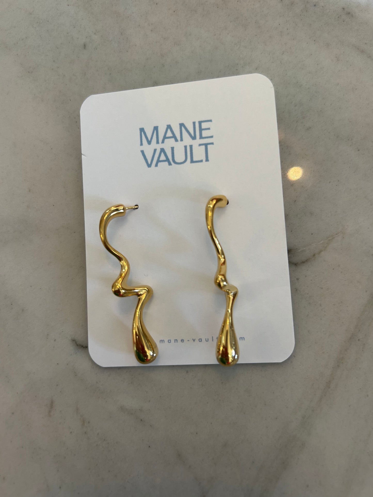The Arial Drop Earrings- Gold