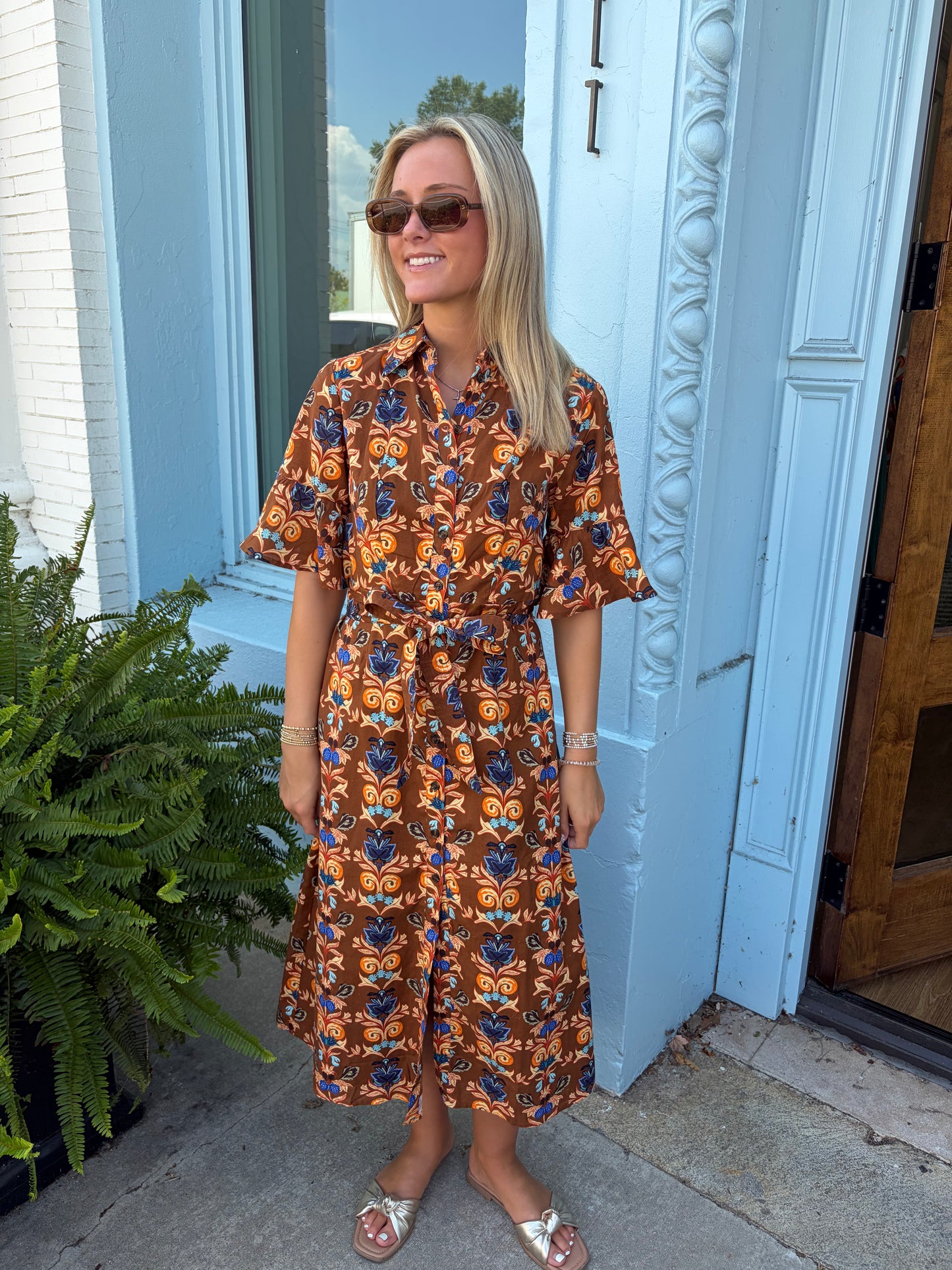 The Brooke Dress - Holly Walnut