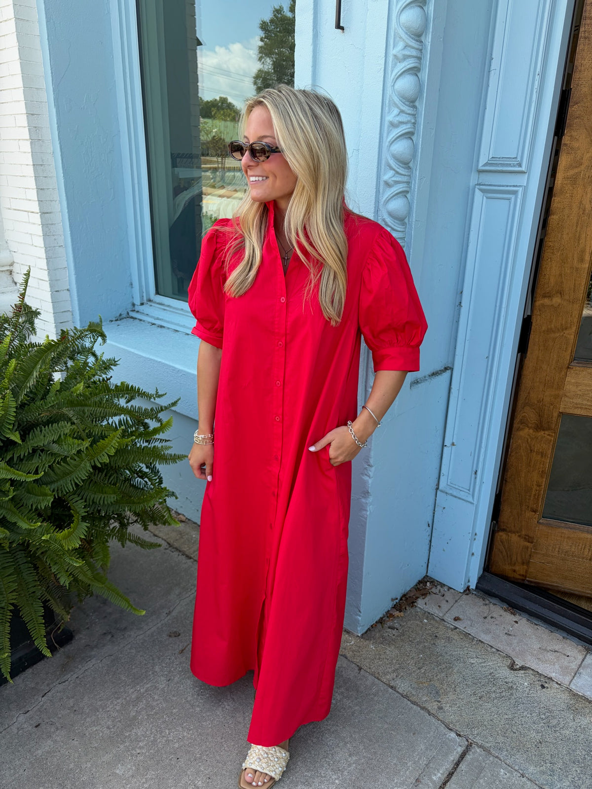 Karlie Long Dress - Red