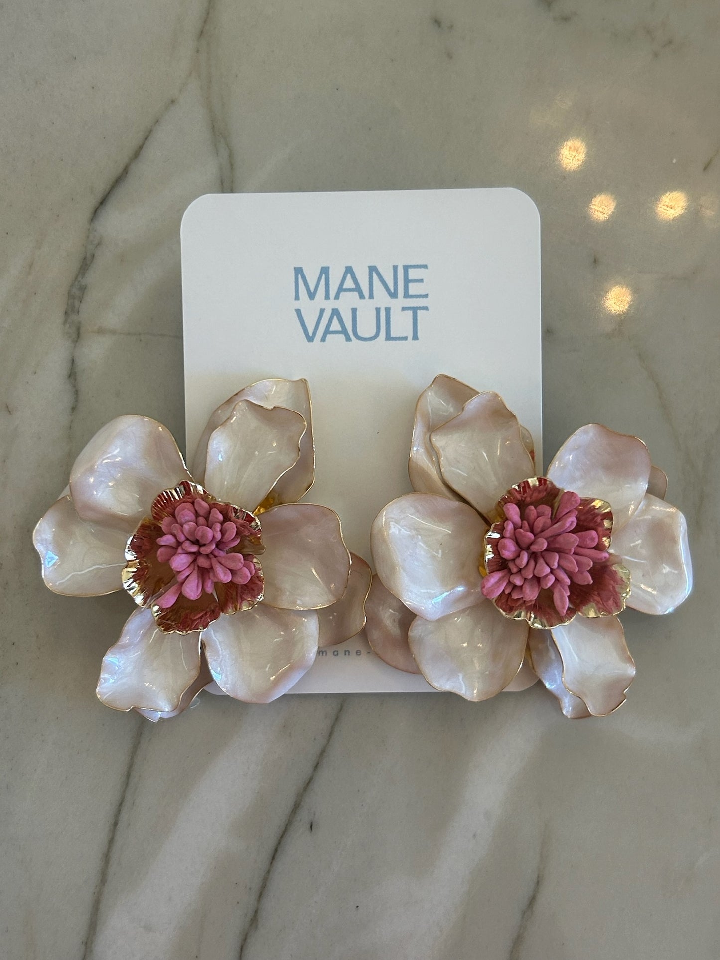 Color Coated Flower Earrings