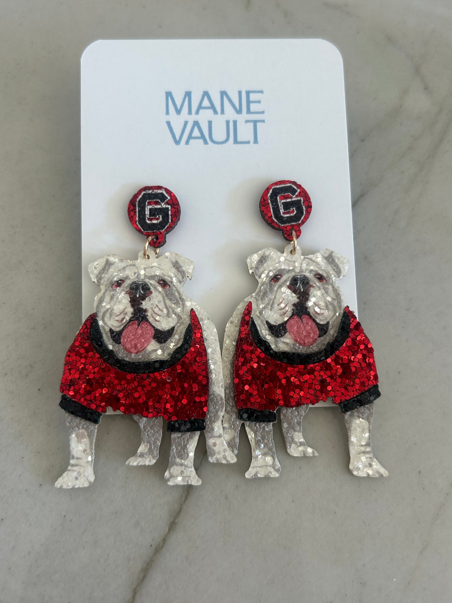 The Bulldog Glitter Earrings