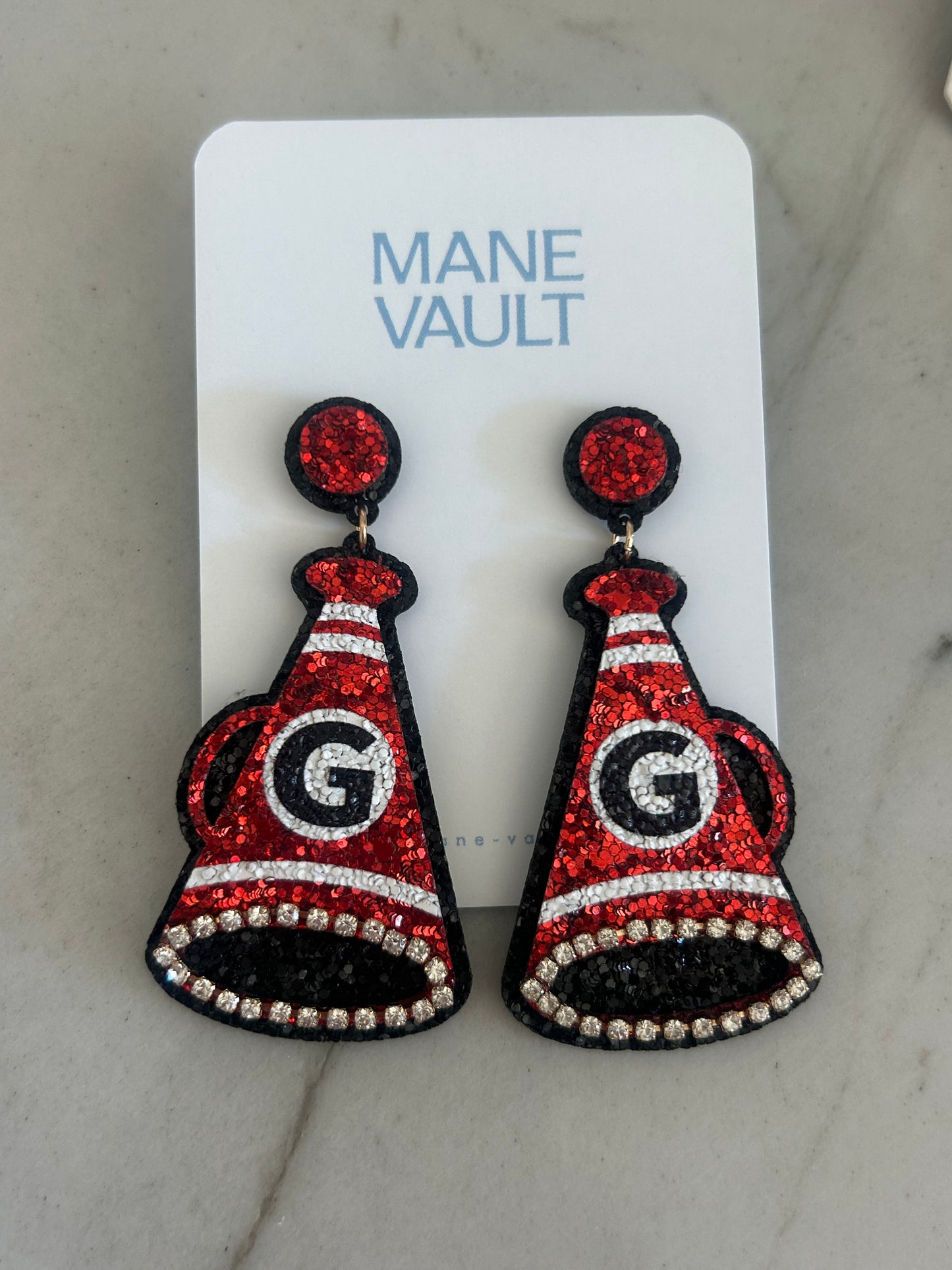 The Gameday Megaphone Glitter Earrings