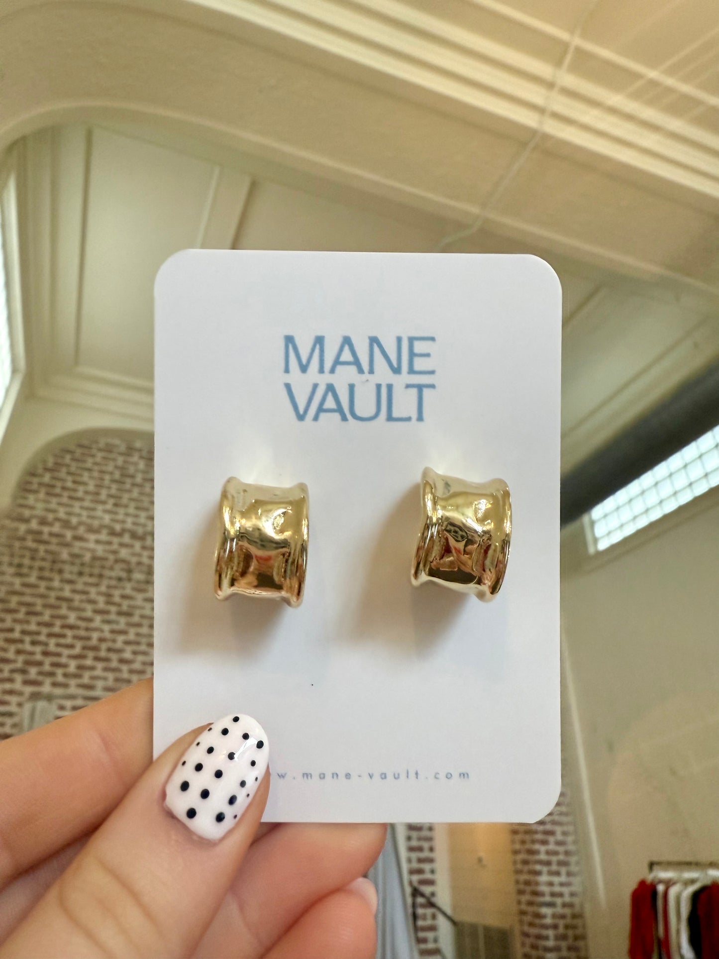 Wide Gold Dipped Hoops