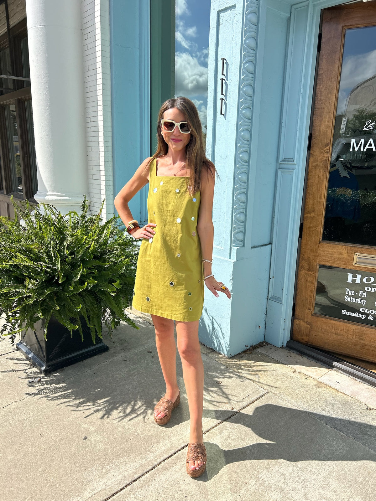 Olive Mirror Dress