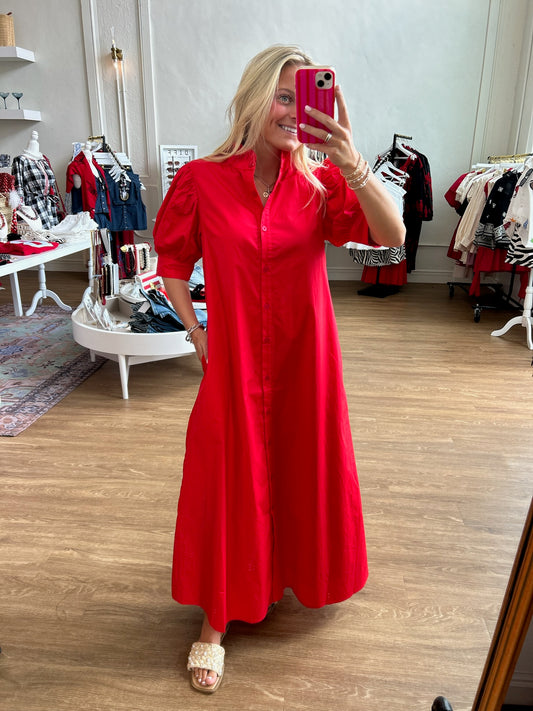 Karlie Long Dress - Red