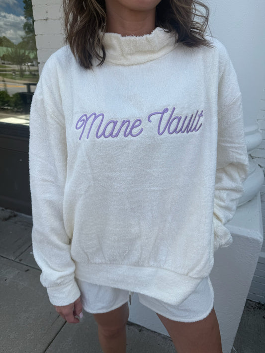 MV Terry Set - Cream/Purple