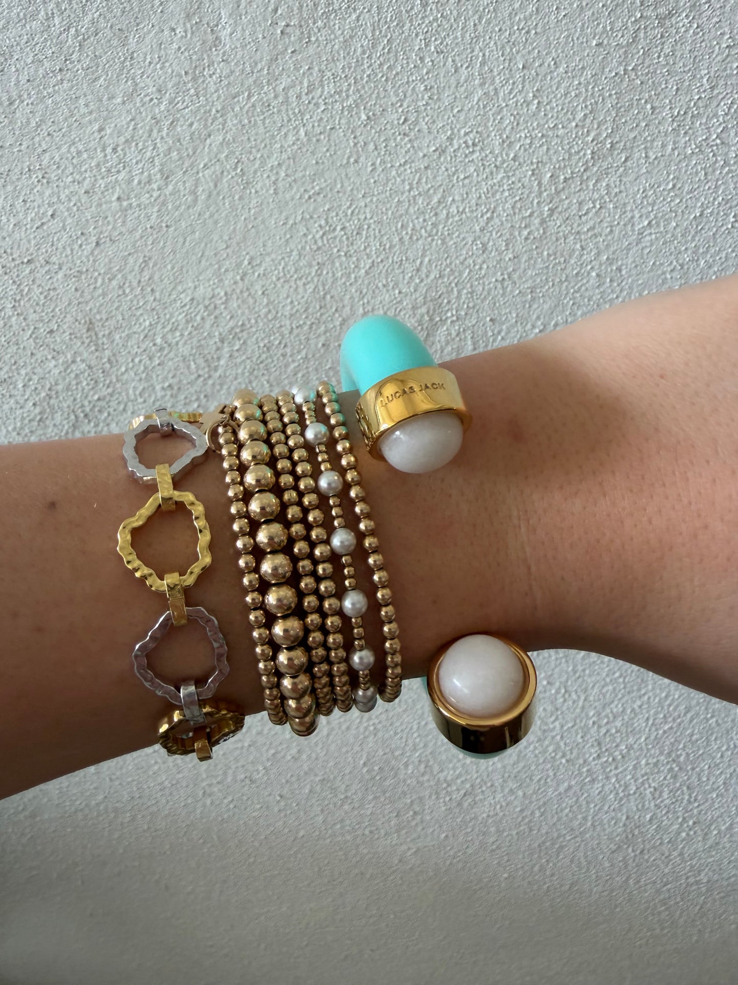 Lucas Jack Turquoise/White Bangle