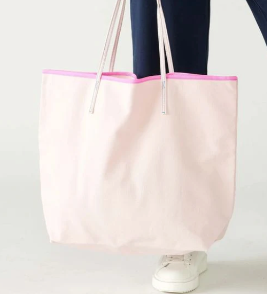 The Le Canvas Tote- Sorbet Pink