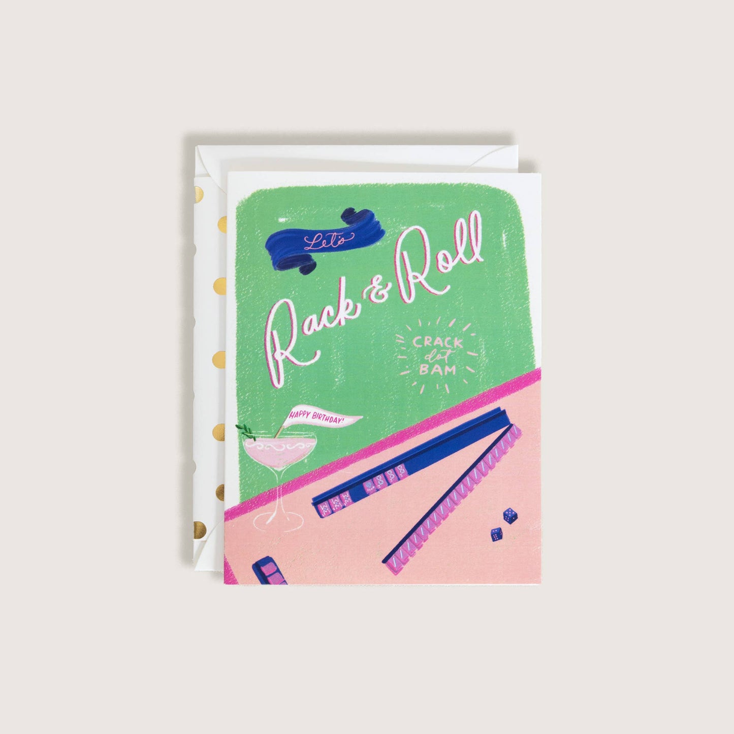 Let's Rack and Roll! Mahjong Birthday Card