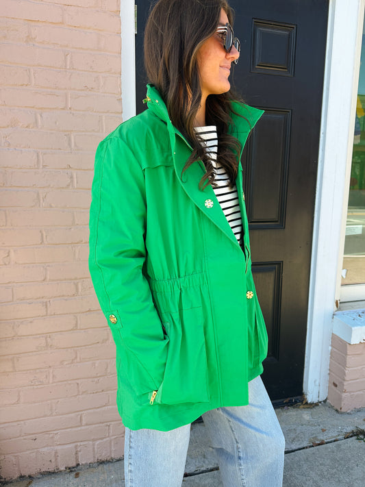 Ciao Milano Tess Rain Jacket - Green