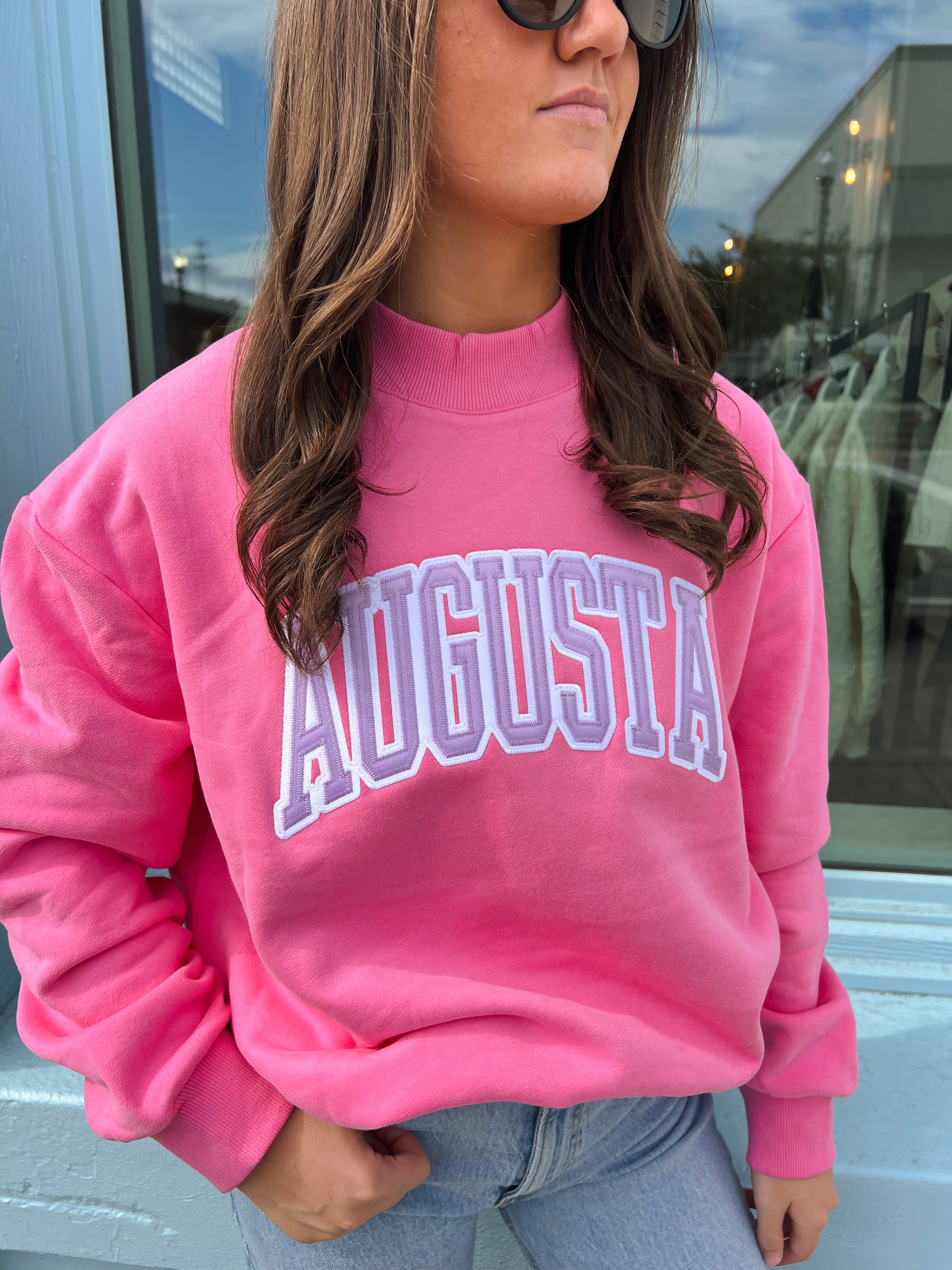 Augusta Mock Neck - Pink/Purple