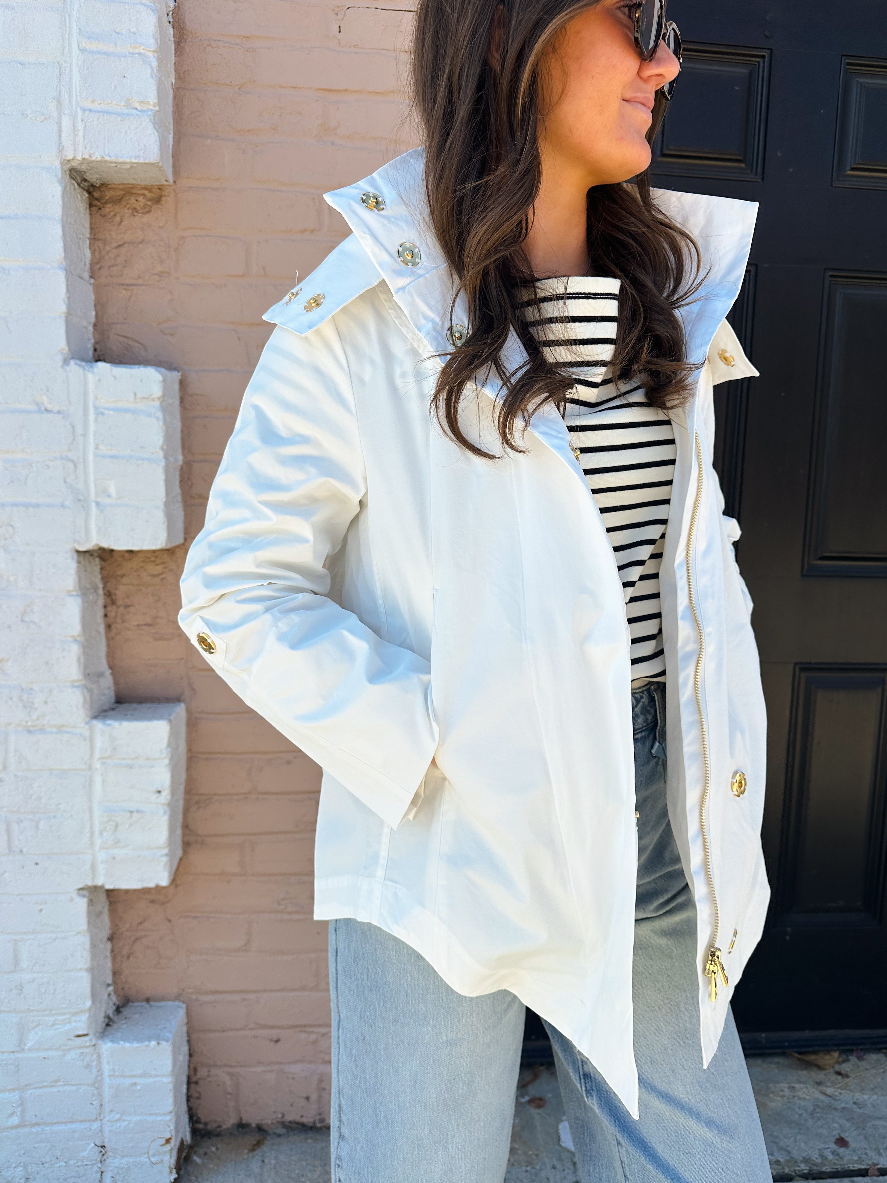 Ciao Milano Savina Rain Jacket - White