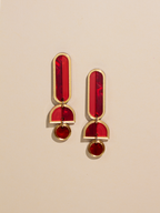 Lanie - Red Dangle Earrings