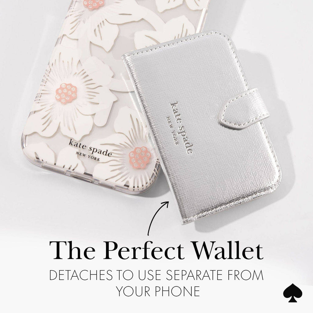 The Kate Spade New York Morgan Wallet MagSafe - Metallic Silver