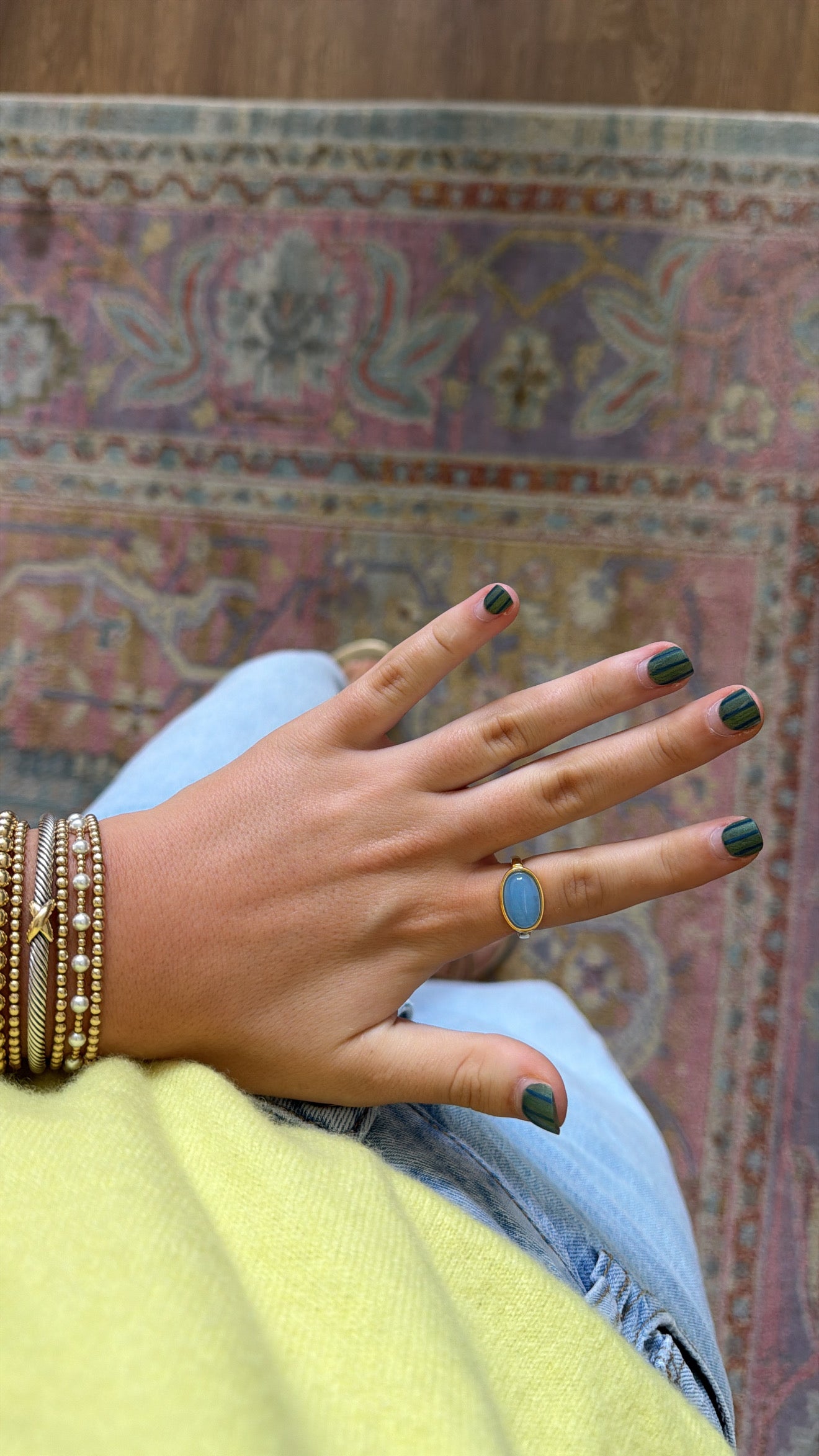 Lucas Jack Sky Blue Quartz Ring