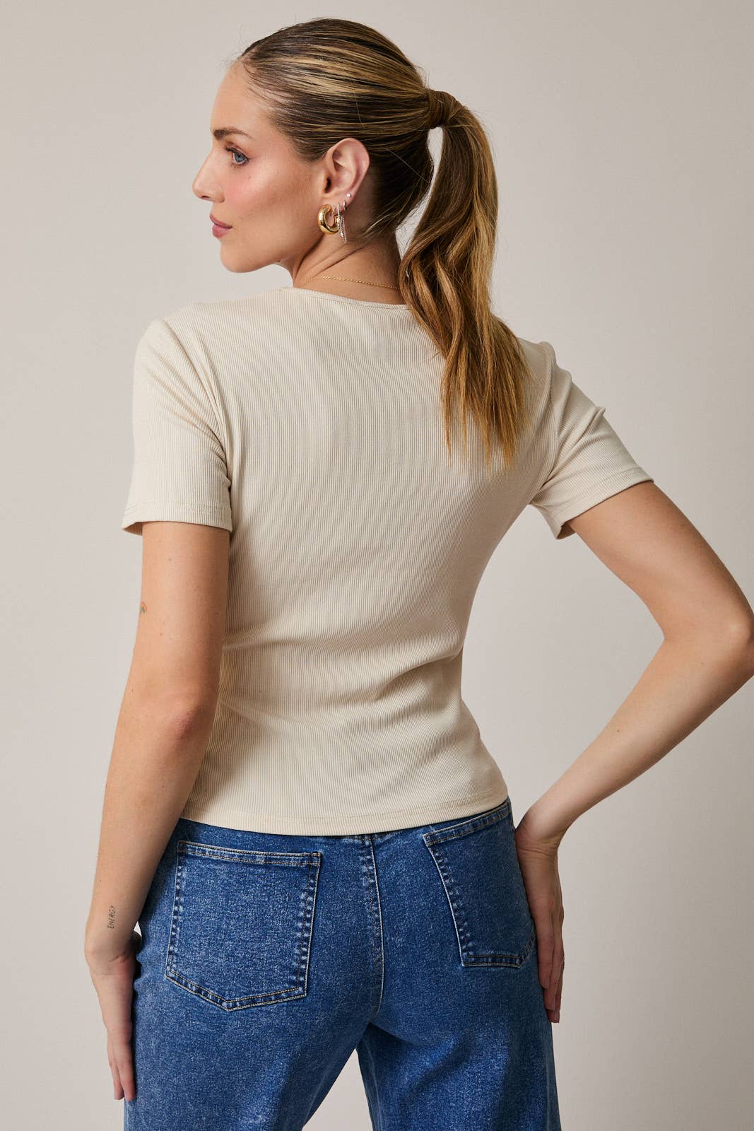 Martini Beaded Top - Cream