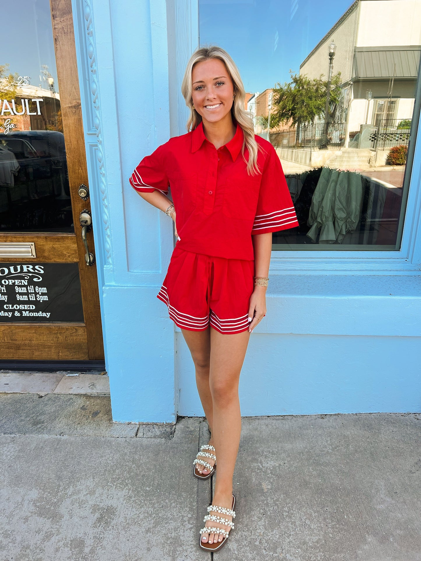 Glitter Double Striped Shorts
