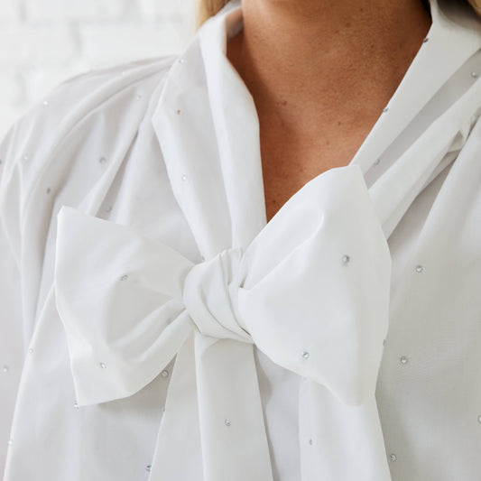 The Ryan Bow Top - White