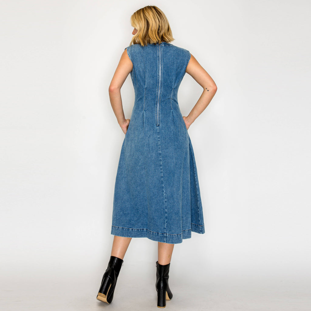 The Margaret Midi Denim Dress