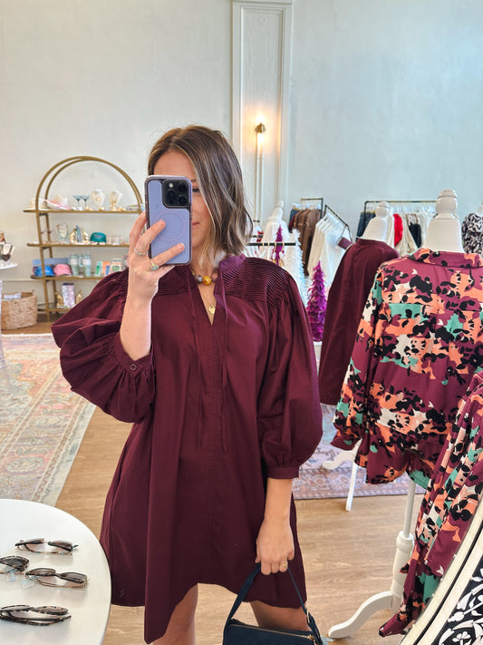 The Jodi Pintuck A-Line Mini Dress