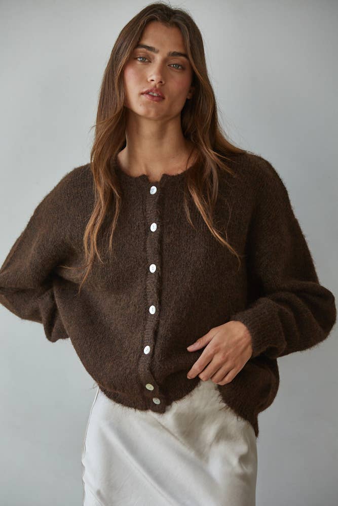 Maggie Cardigan - Dark Brown