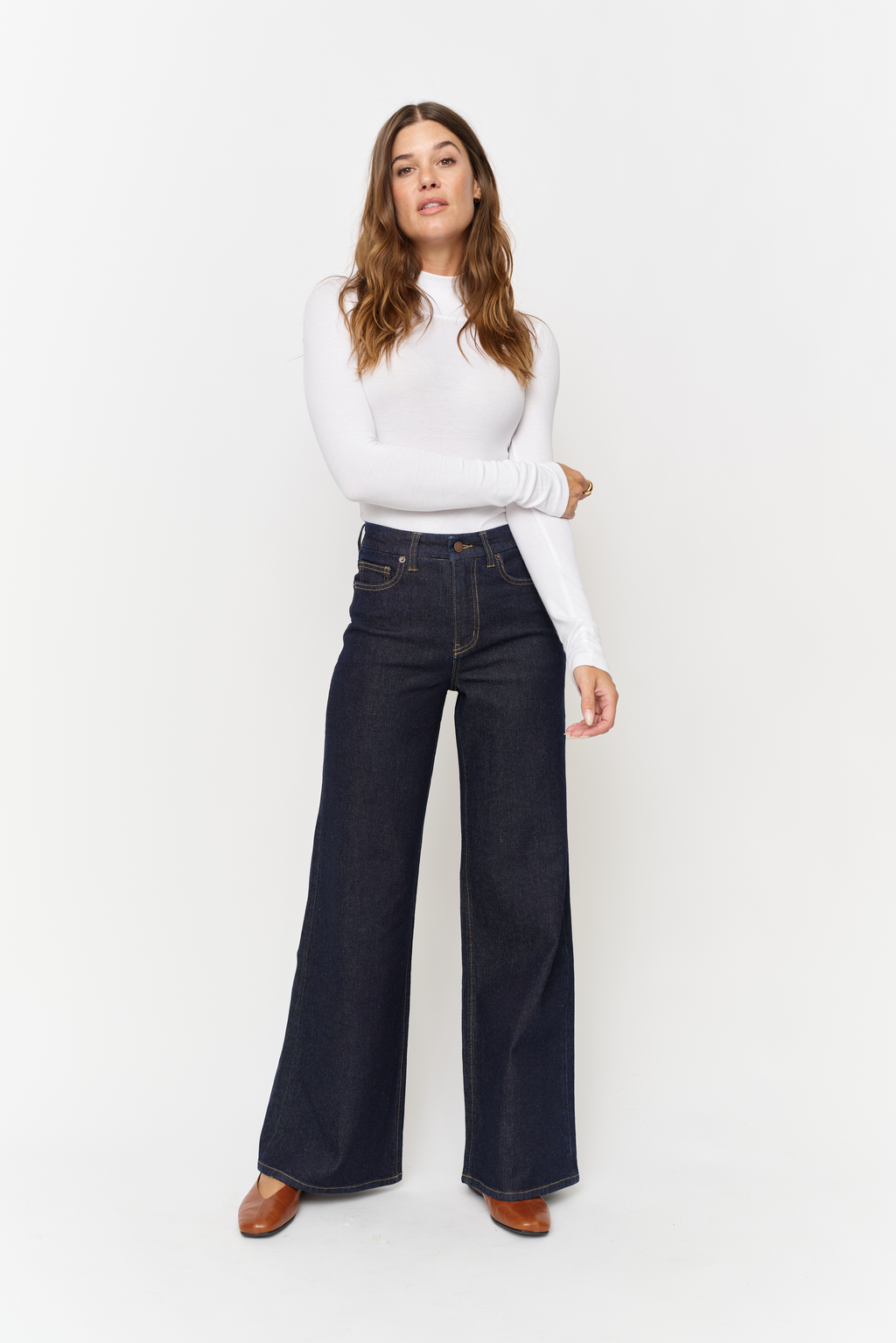 Andrews High Rise Extra Wide Leg - Timbers