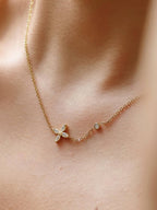 Clara Dainty Flower Pendant Necklace