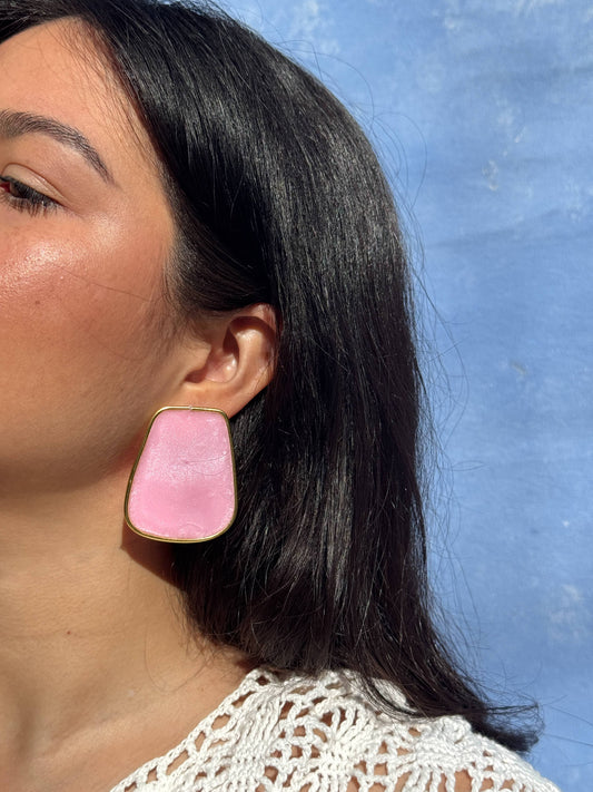 The Celia Earrings- Pink