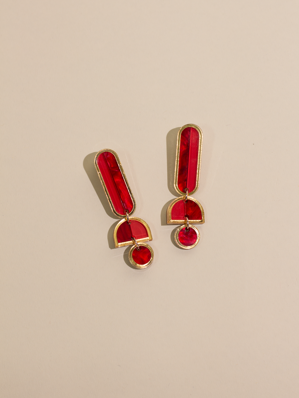 Lanie - Red Dangle Earrings