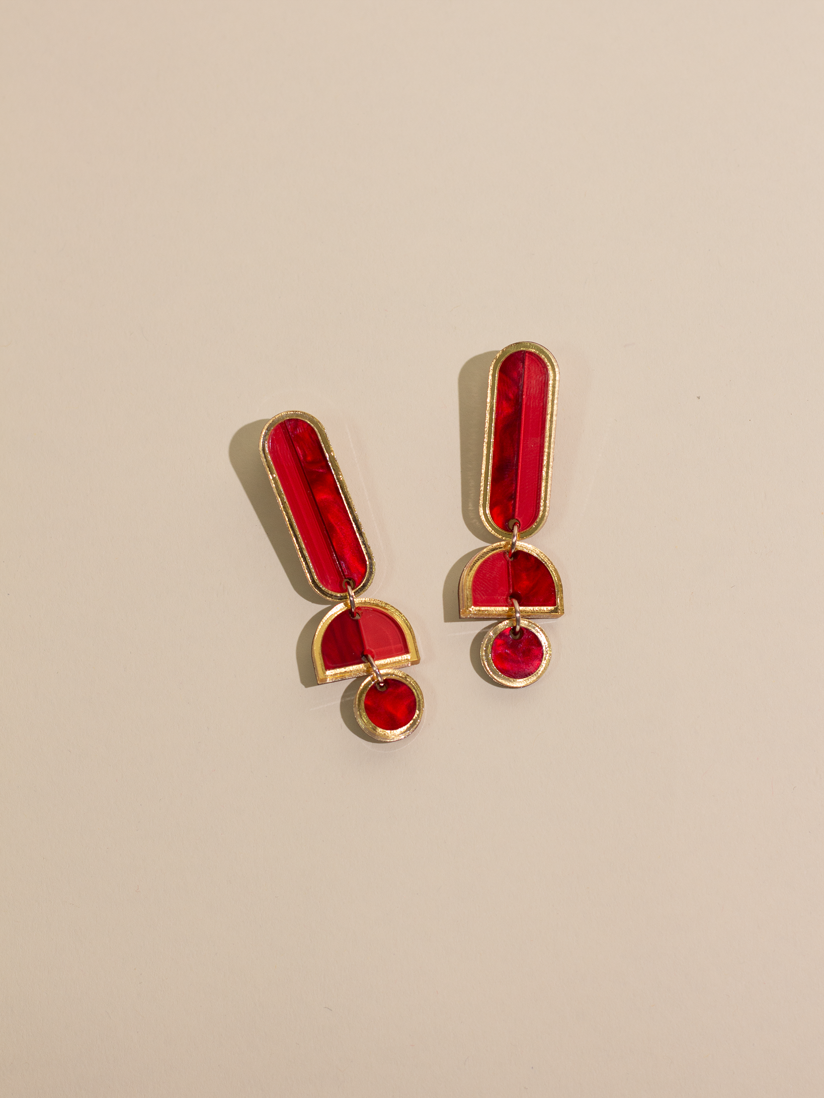 Lanie - Red Dangle Earrings