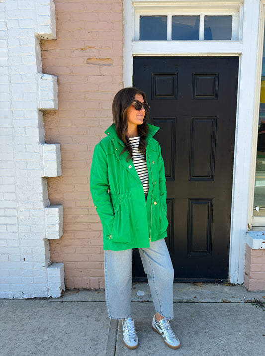 Ciao Milano Anna Rain Jacket- Green
