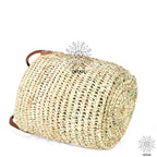 Round Wicker Basket Bag