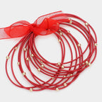 Red Guitar String Bracelets