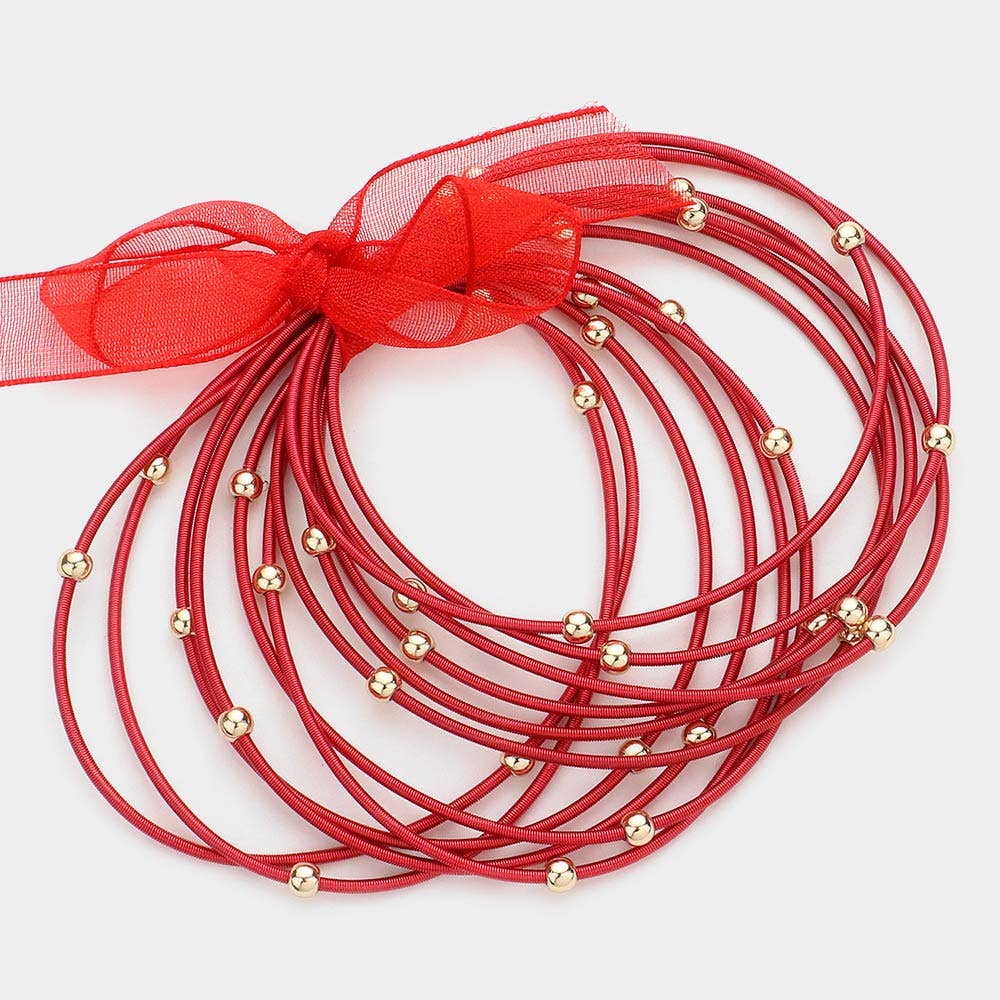 Red Guitar String Bracelets