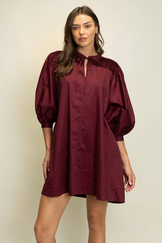 The Jodi Pintuck A-Line Mini Dress