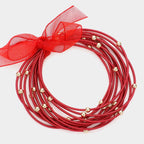 Red Guitar String Bracelets