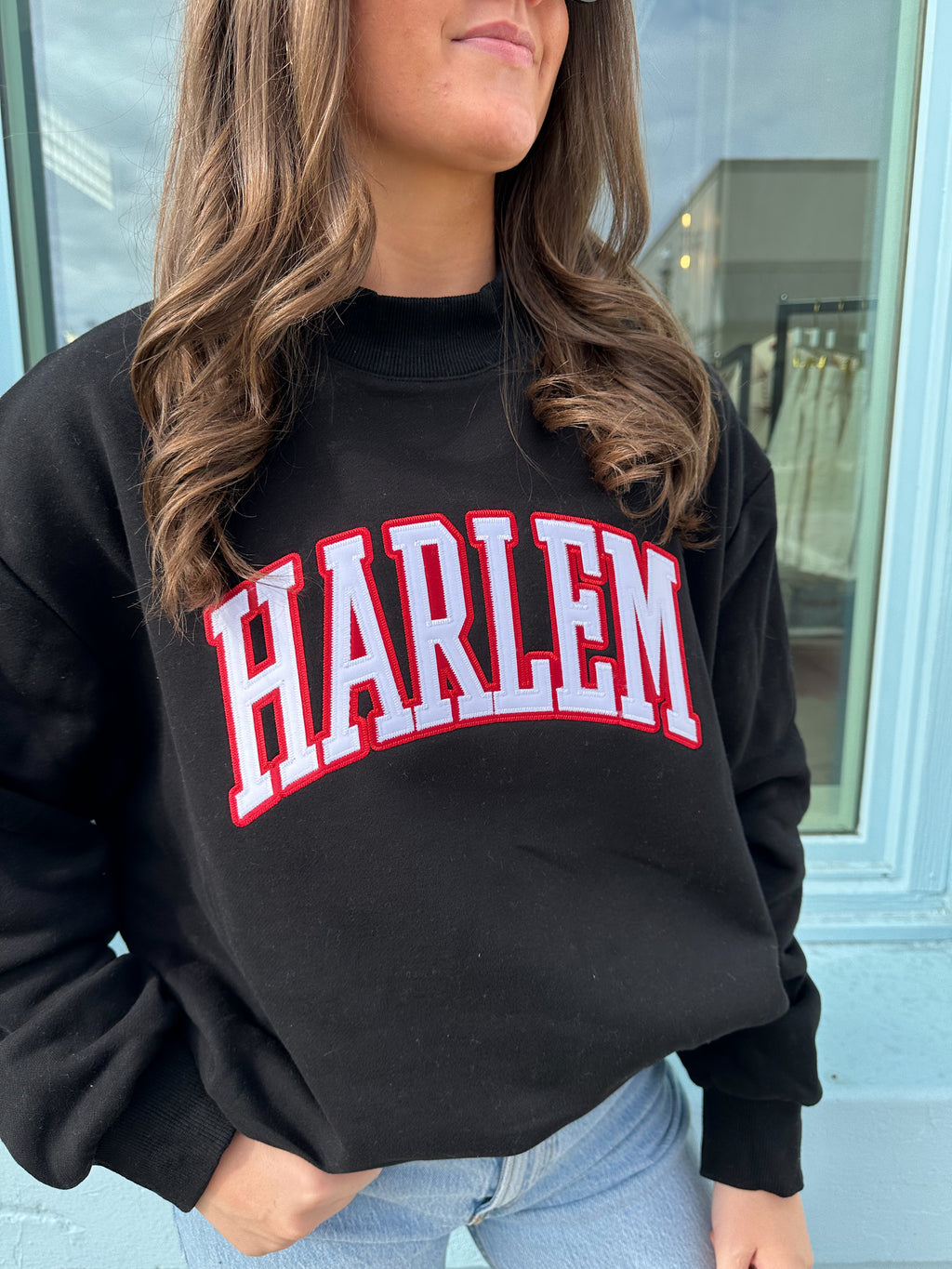Harlem Mock Neck - Black/White