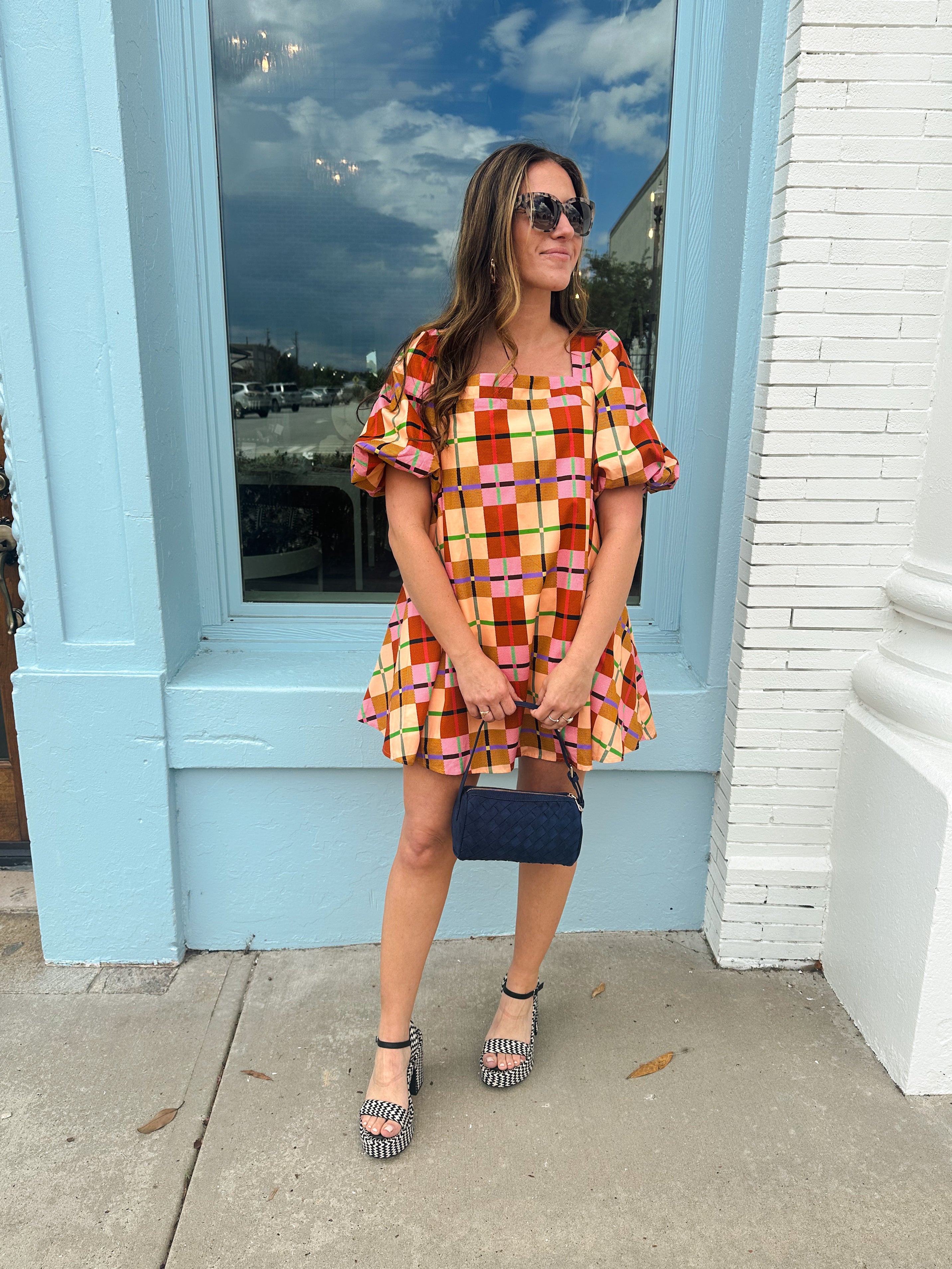Amelia Plaid Mini Dress