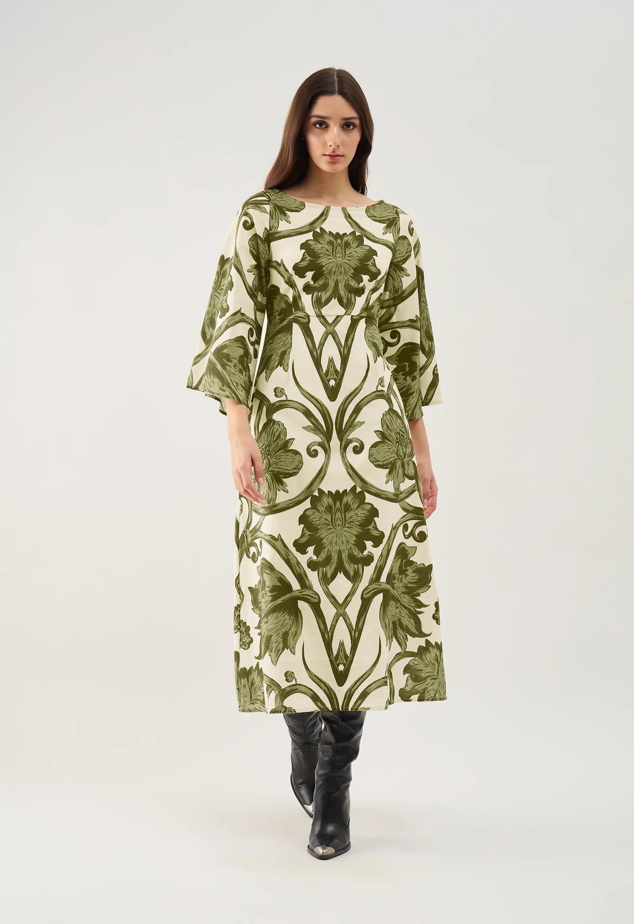 The Camelia Dress - Rosemore Olive