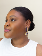 Lanie - Purple Dangle Earrings