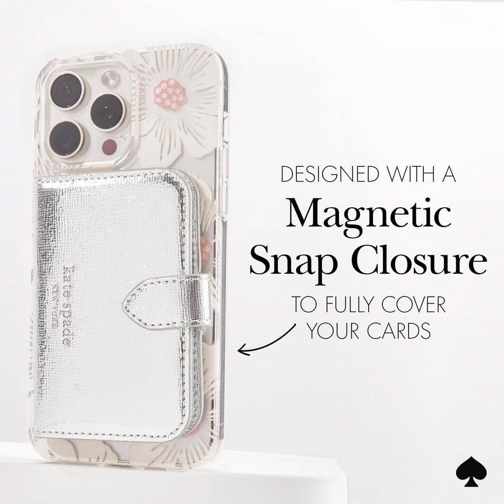 The Kate Spade New York Morgan Wallet MagSafe - Metallic Silver