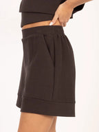 Center Seam Detail Short - Charcoal