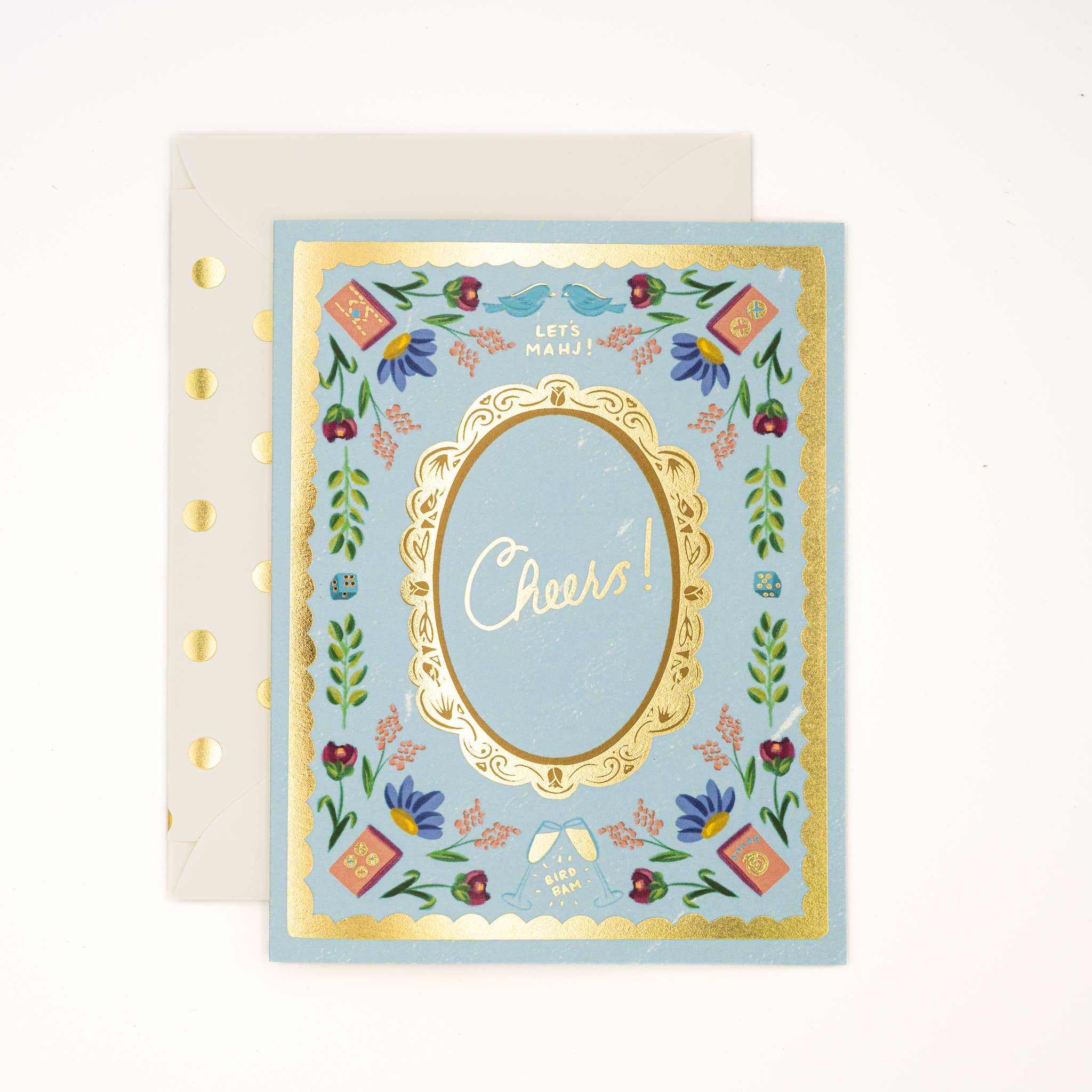 Cheers (Bird, Bam!) Mahjong Greeting Card