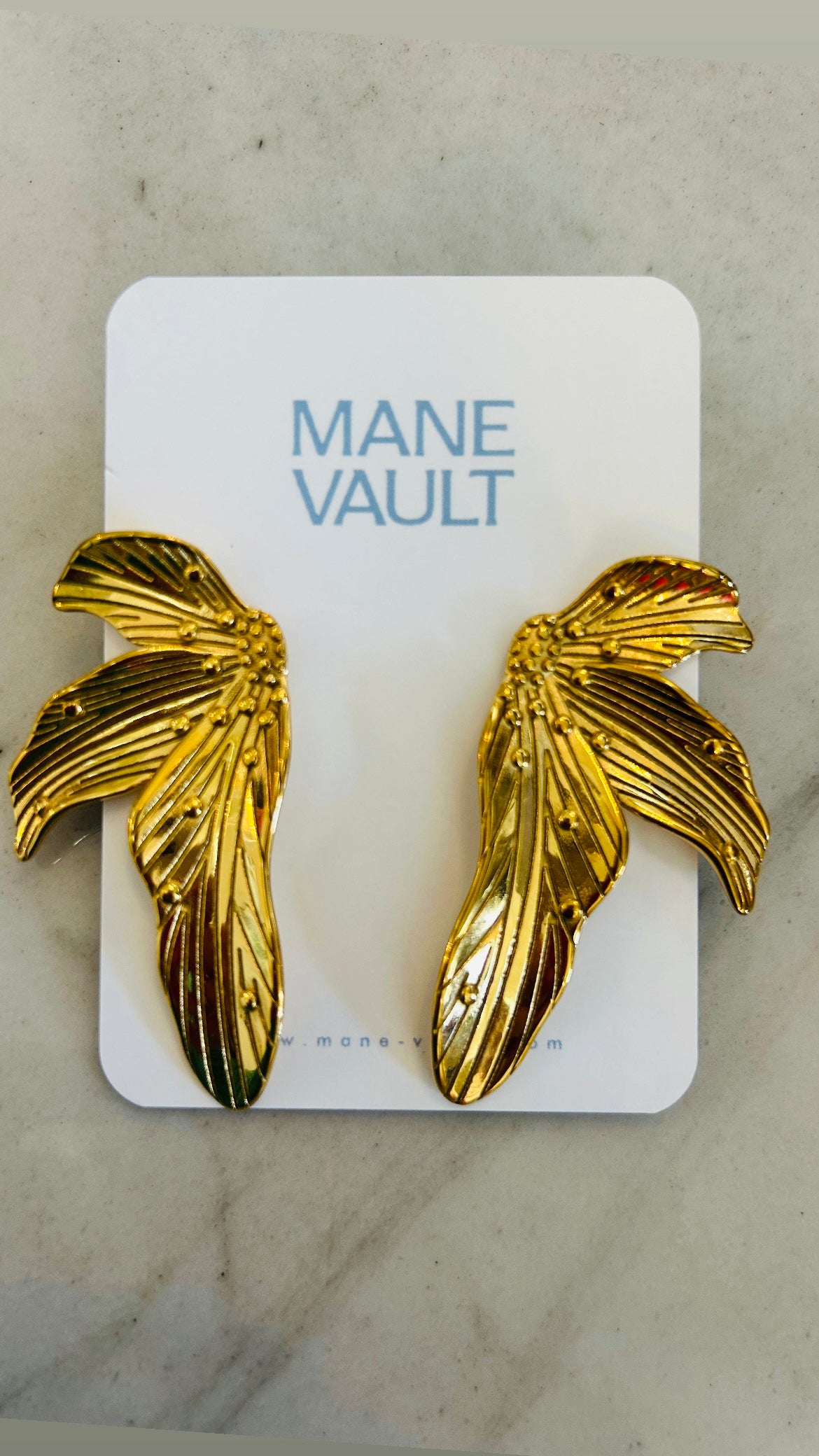 The Stiliana Floral Earrings- Gold