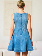 Denim Circle Mini Dress